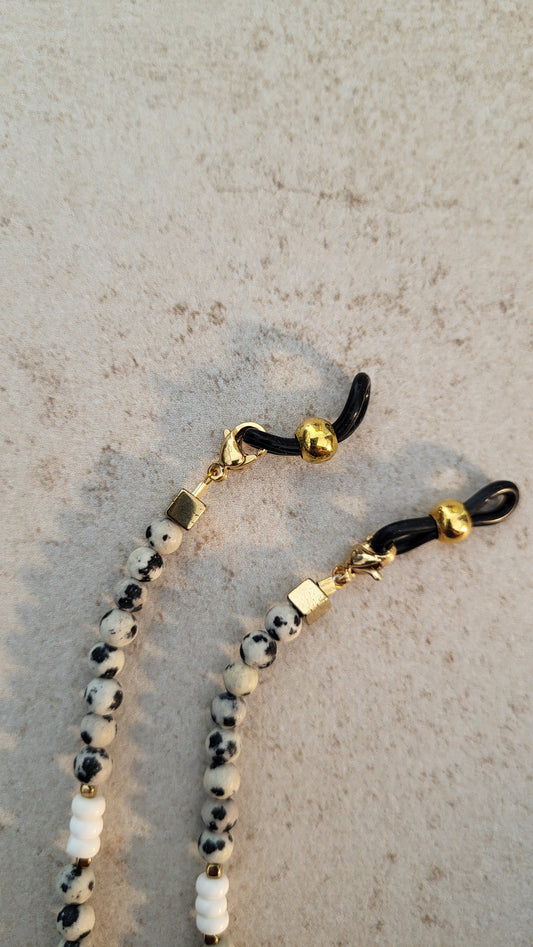 Brillenkette aus Dalmatinerjaspis