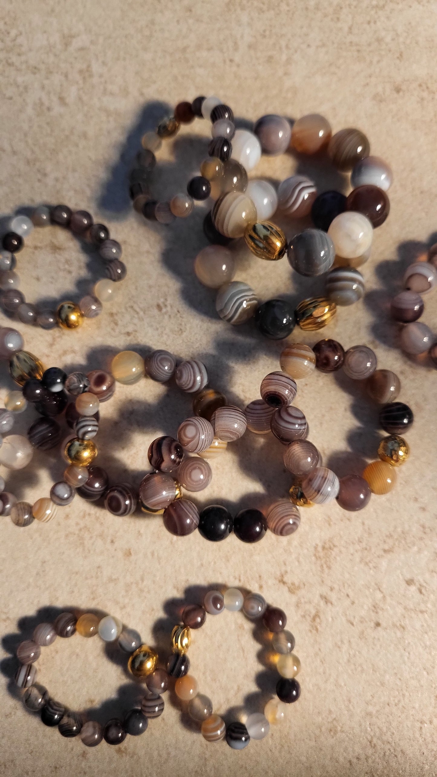 Ringe aus Botswana Achat in verschiedenen Größen