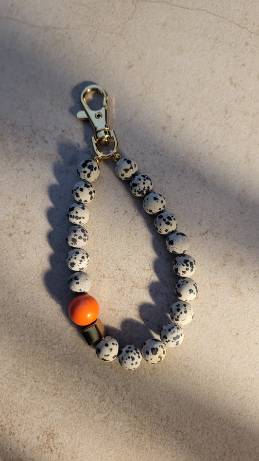 Schlüsselanhänger aus Dalmatinerjaspis