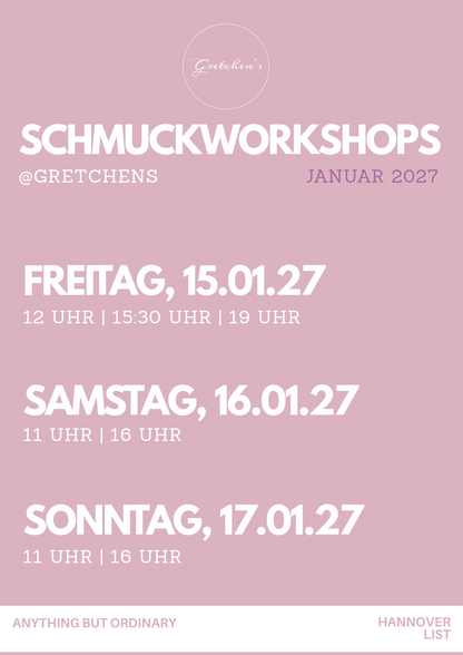 SchmuckWorkshop 15.Januar2027 12-14Uhr
