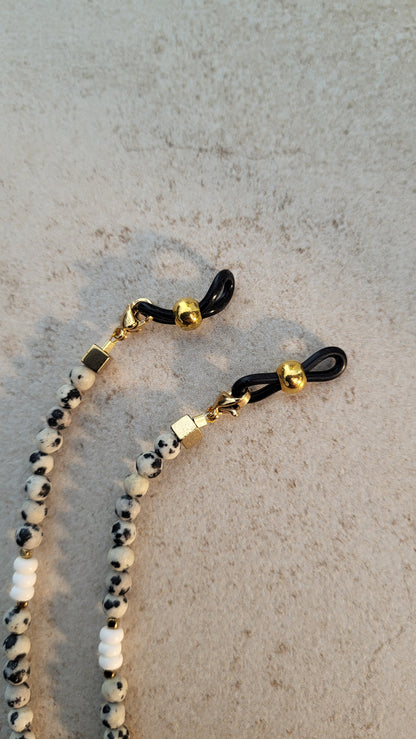 Brillenkette aus Dalmatinerjaspis