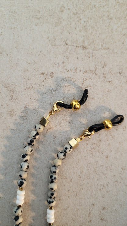 Brillenkette aus Dalmatinerjaspis