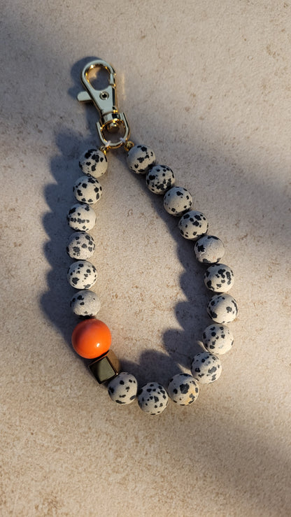 Schlüsselanhänger aus Dalmatinerjaspis