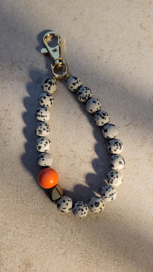 Schlüsselanhänger aus Dalmatinerjaspis