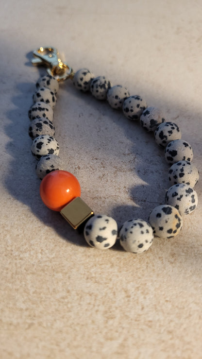 Schlüsselanhänger aus Dalmatinerjaspis