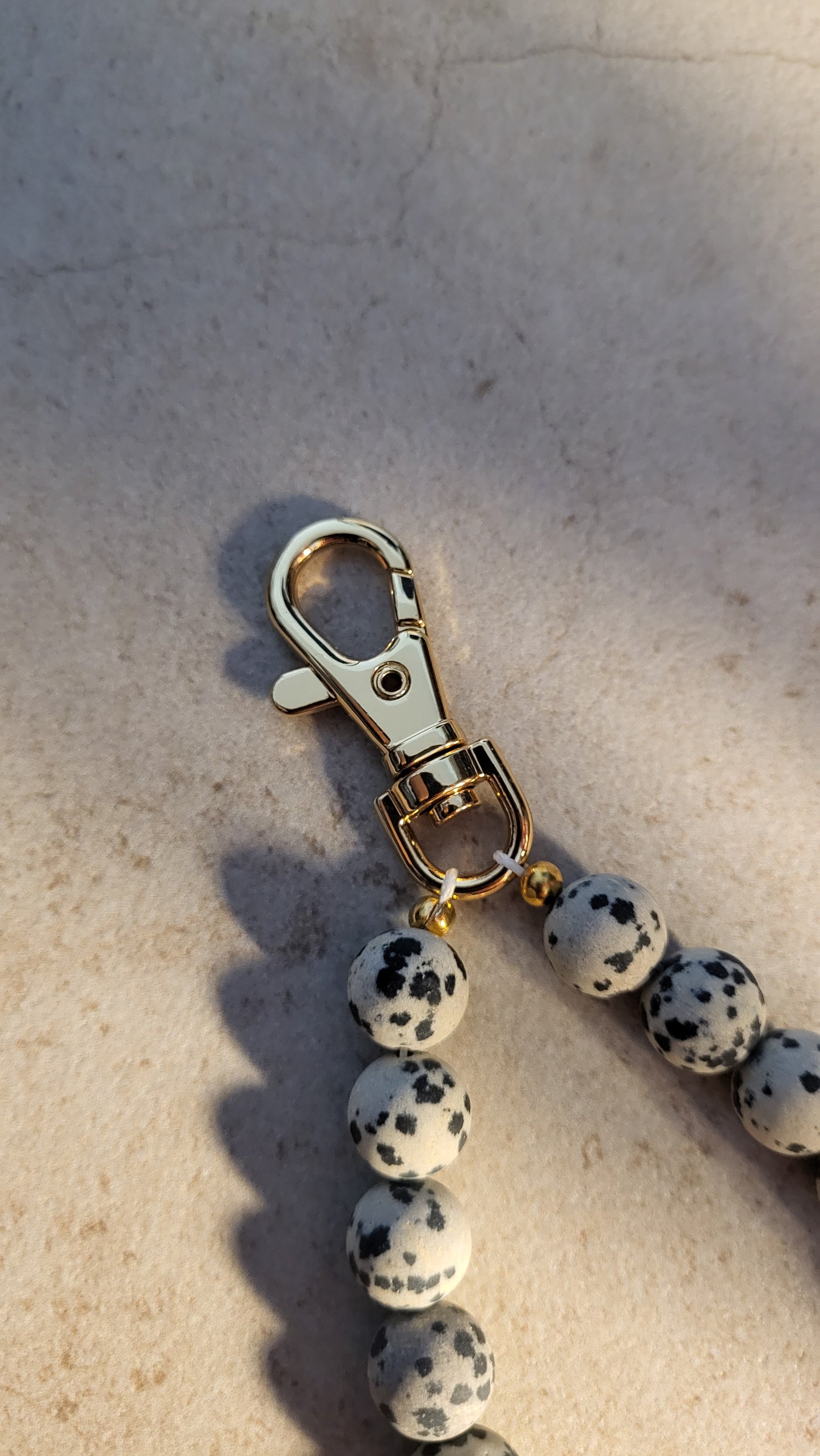 Schlüsselanhänger aus Dalmatinerjaspis