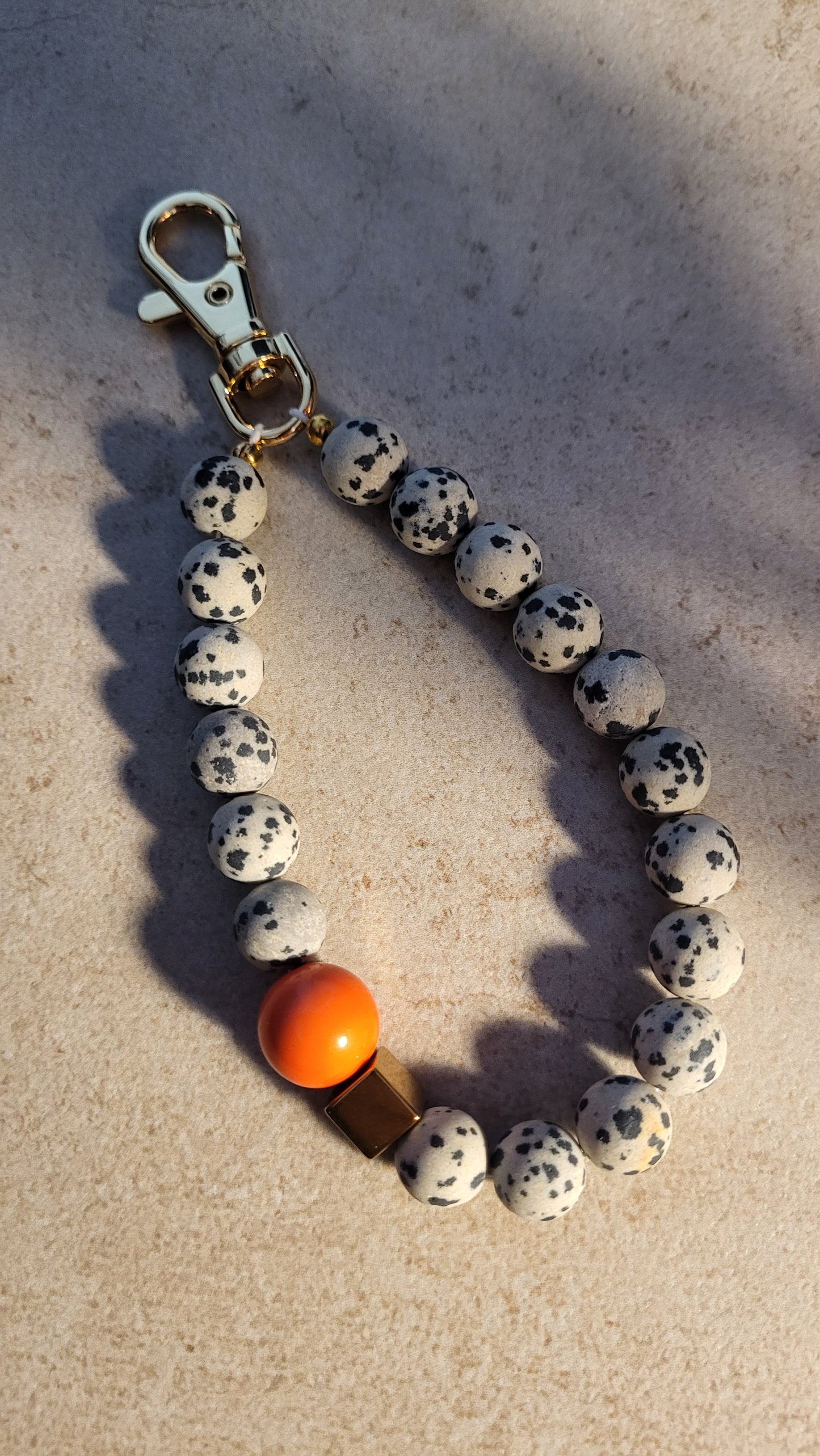 Schlüsselanhänger aus Dalmatinerjaspis