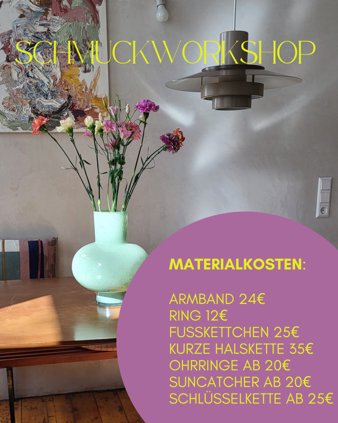 AfterWork Schmuck-Workshop im Sem Oui Deli 11.Juni 26 – 16-18 Uhr