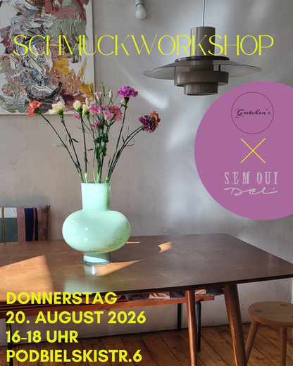 AfterWork Schmuck-Workshop im Sem Oui Deli 20.August 26 – 16-18 Uhr